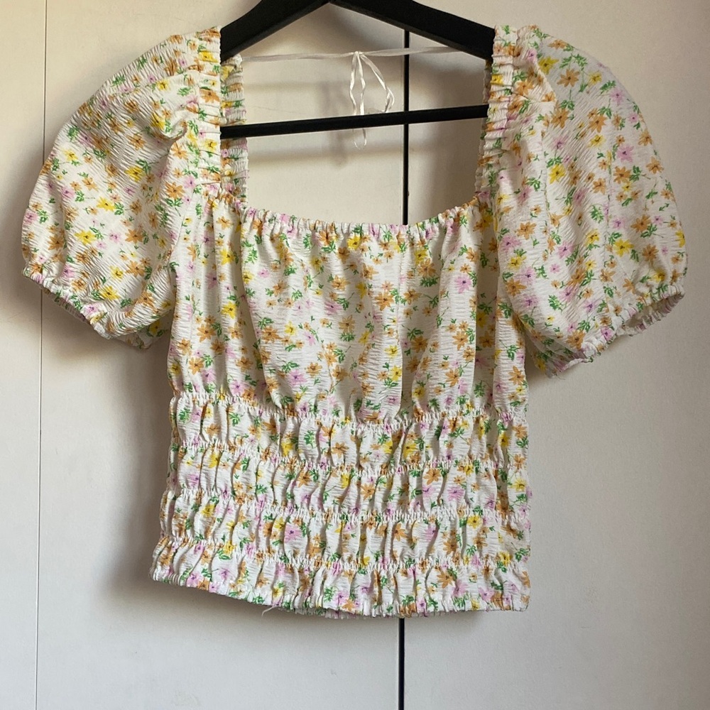 Elodie Multicolor Floral Smocked Blouse
